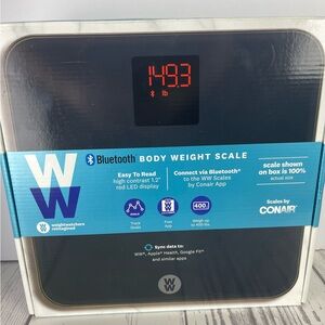 Weight Watchers WW Bluetooth Body Weight Scale by Conair - 400lb Cap - Black New